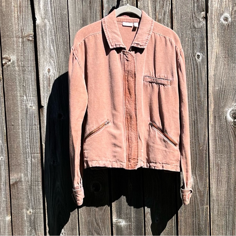 bp rust colored zip up jacket size medium